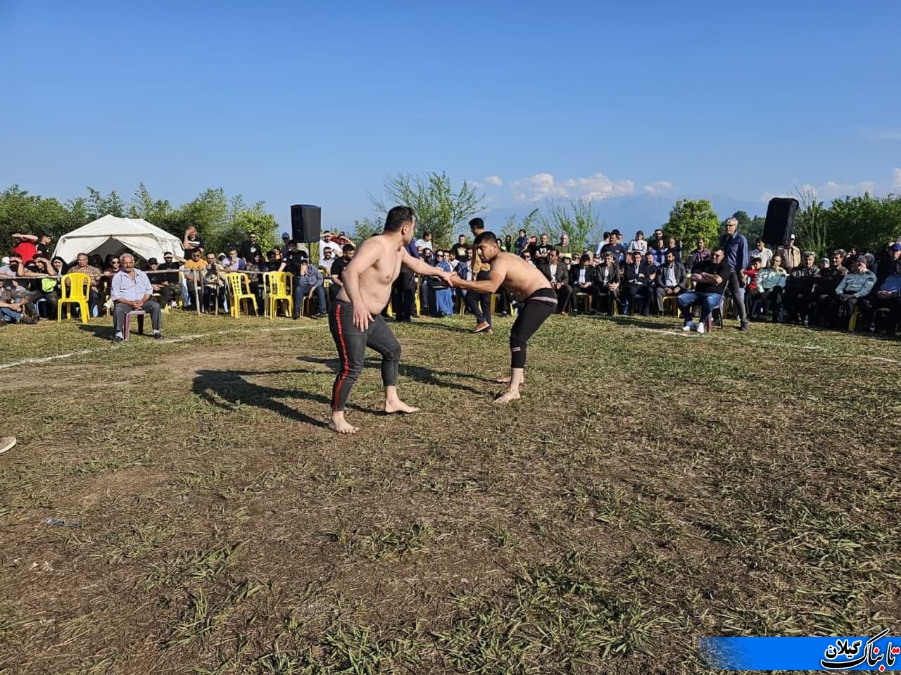 برگزاری لافندبازی و کشتی گیله مردی در جشنواره ملی بهار نارنج شهر کومله