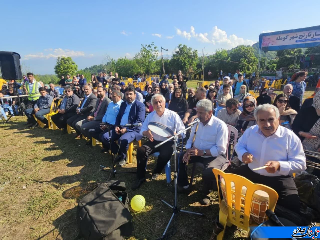 برگزاری لافندبازی و کشتی گیله مردی در جشنواره ملی بهار نارنج شهر کومله